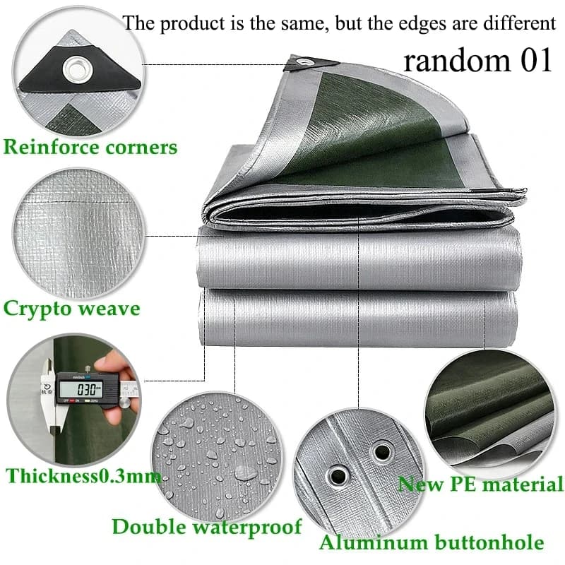 Heavy Duty Tarpaulin | Waterproof UV Block | Garden & Industrial Cover - Thumbnail 4