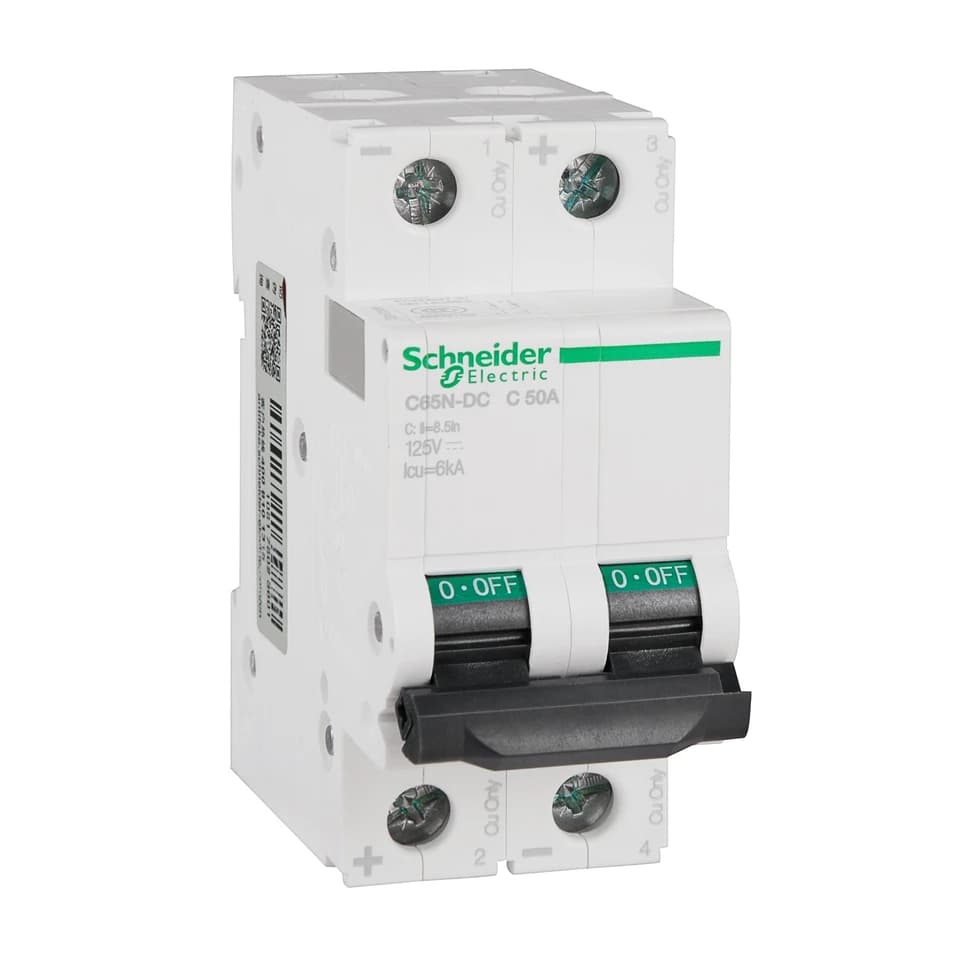 Schneider Electric Multi 9 C65N-DC Miniature Circuit Breaker | 2P DC 1A-63A | Electrical Safety - Thumbnail 2