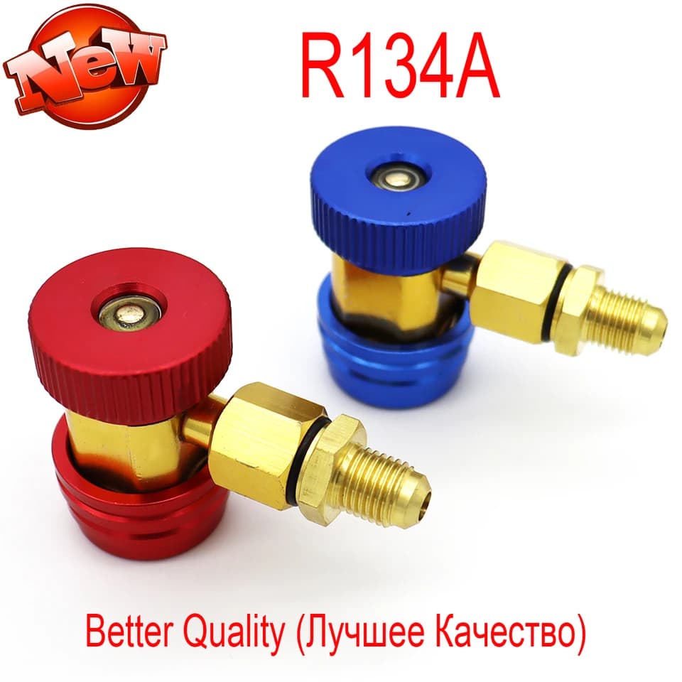 AC Recharge Kit | R134A R1234yf Quick Couplers | Adjustable Gauge Adapters - Thumbnail 4