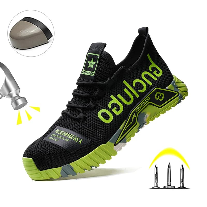 Work Shoes Steel Toe | Anti-Puncture & Non-Slip | Breathable Safety Footwear - Thumbnail 2