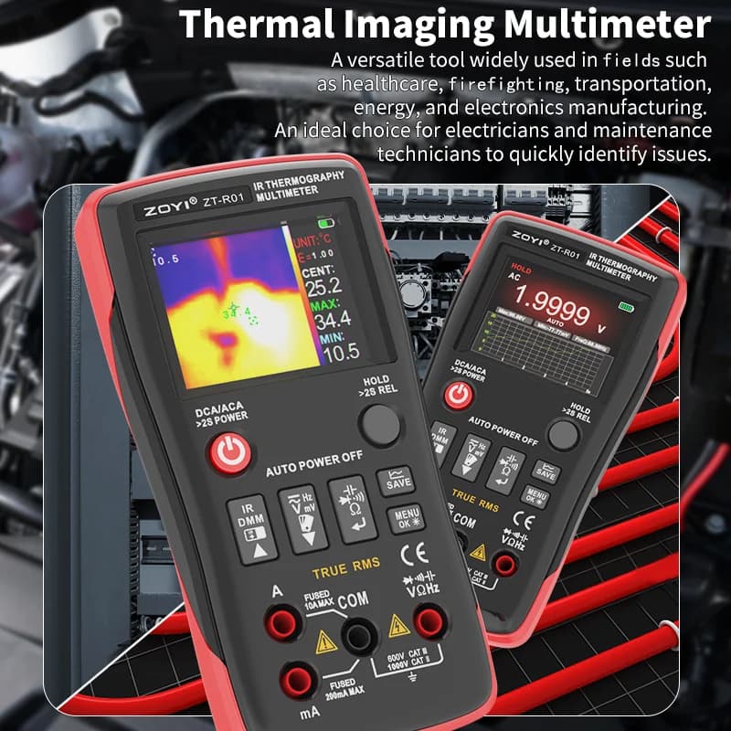 ZOYI R01 Thermal Camera & Multimeter | 2-in-1 Infrared & Electrical Tester - Thumbnail 3