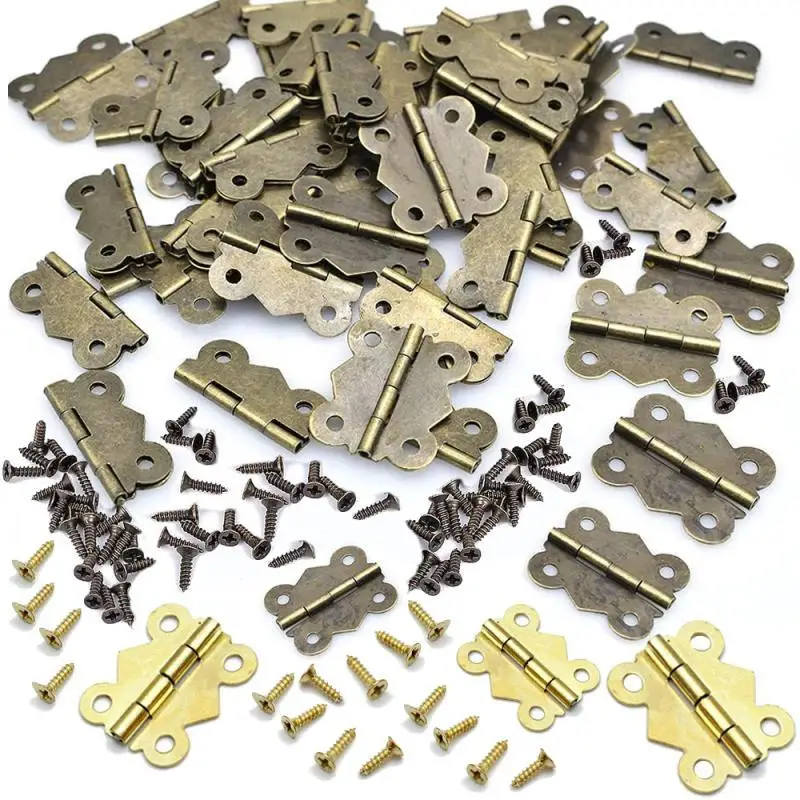 Butt Hinges | Antique Bronze Vintage Set | 17-30mm For Jewelry Box & Wine Box DIY - Image 1