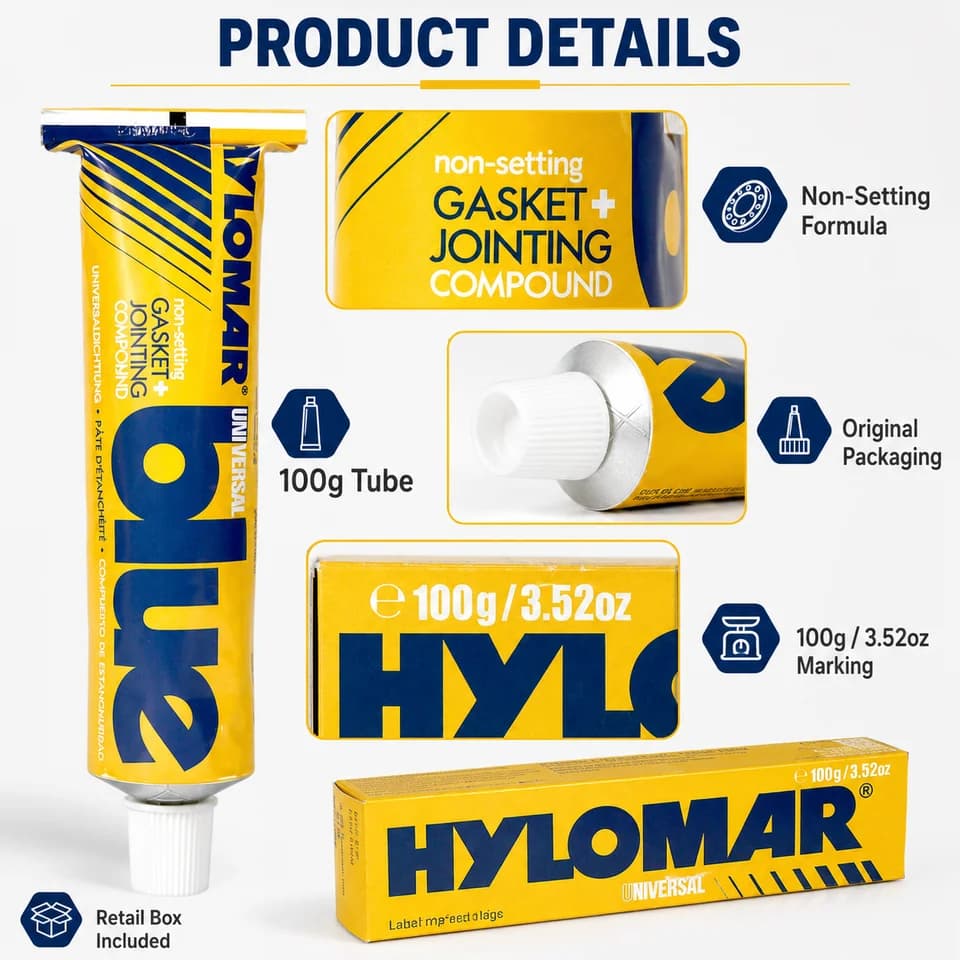 HYLOMAR Universal Blue jointing compound | Non-hardening engine sealant | Automotive & industrial repair - Thumbnail 5