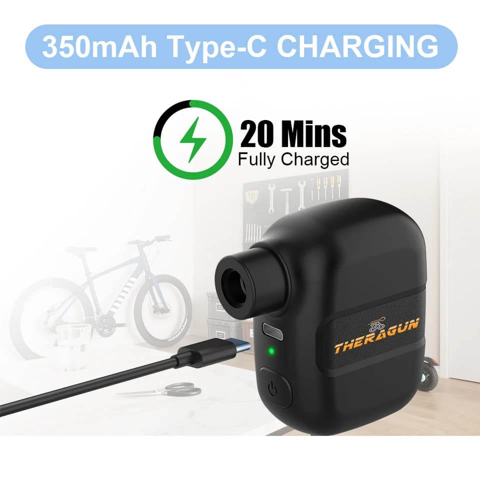Digital Tyre Inflator | 100PSI Portable Rechargeable | Bike & Ball Pump - Thumbnail 7