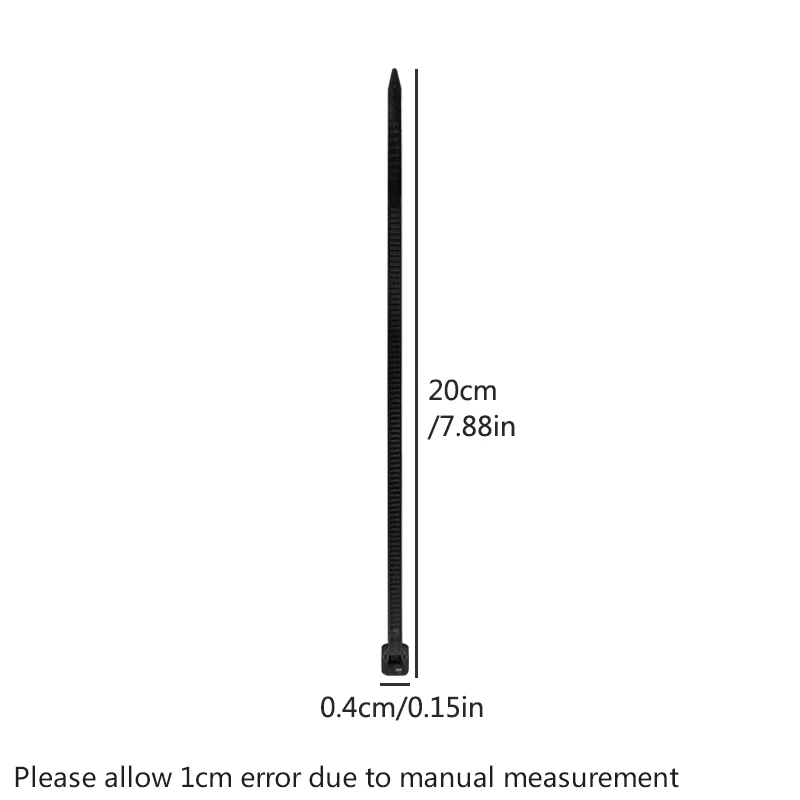 Black Nylon Material Cable Ties | Multi-functional Wire Management | Anti-corrosion Binding - Thumbnail 3