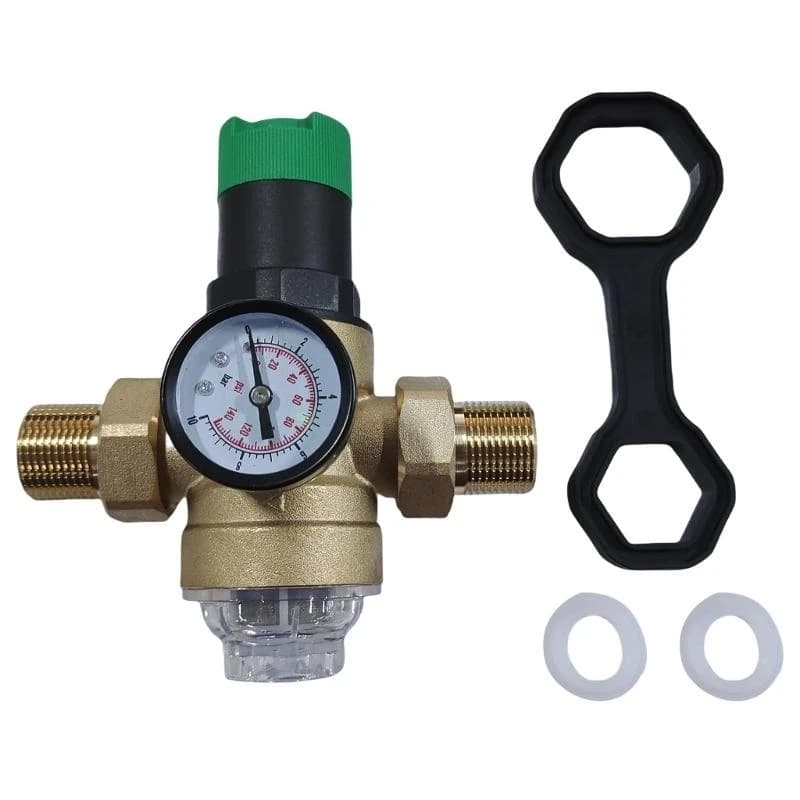 31GJ Hot Water Pressure Reducing Valve | DN15/DN20 Brass | With Gauge & Filter - Thumbnail 2