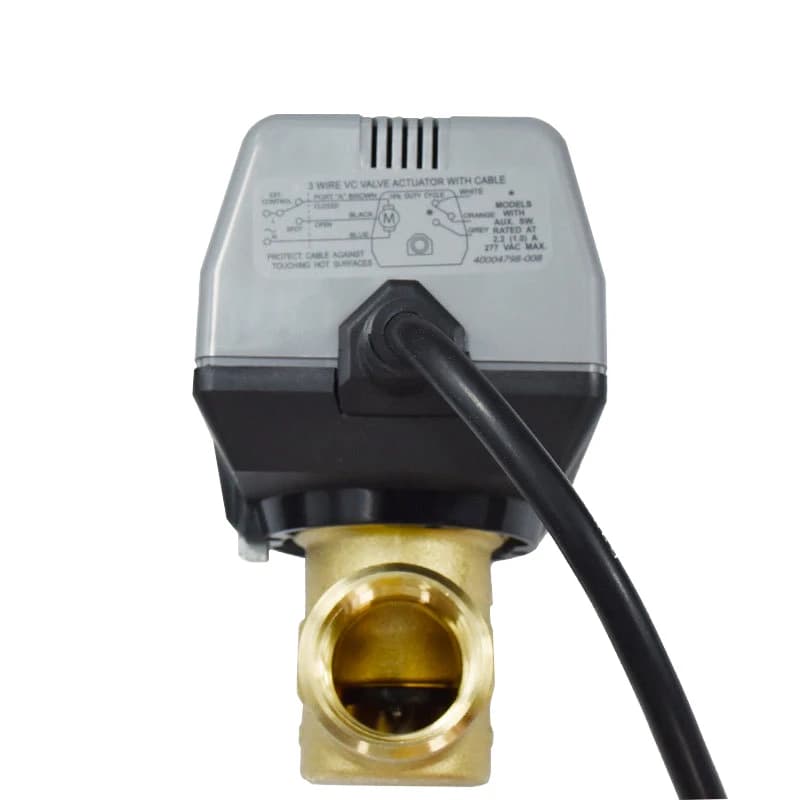 VC6013 Motorised Radiator Valve | 2-Way Brass Shut-off | 1/2" 3/4" 1" AC220V - Thumbnail 4