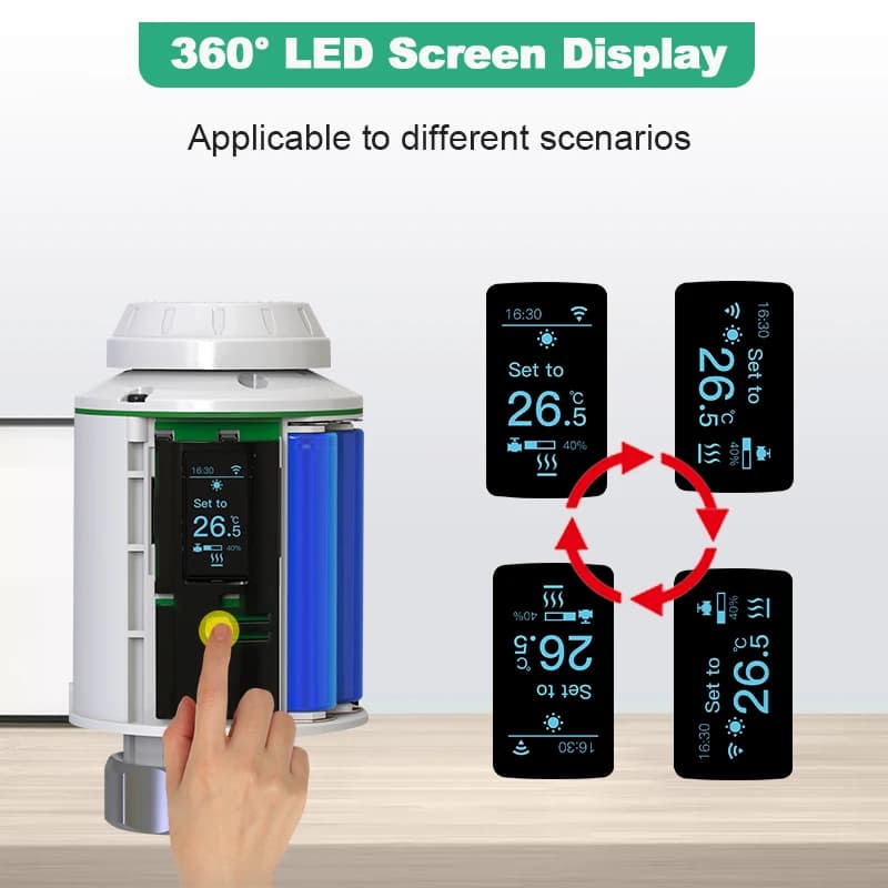 Zigbee 3.0 Thermostatic Radiator Valve | Tuya WiFi Smart Control | Google Alexa Compatible - Thumbnail 5