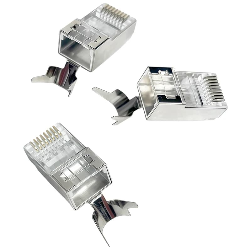 Cat6A Pass Through RJ45 Ethernet Cable Connector | Shielded 10Gbps | Cat6/6A Compatible