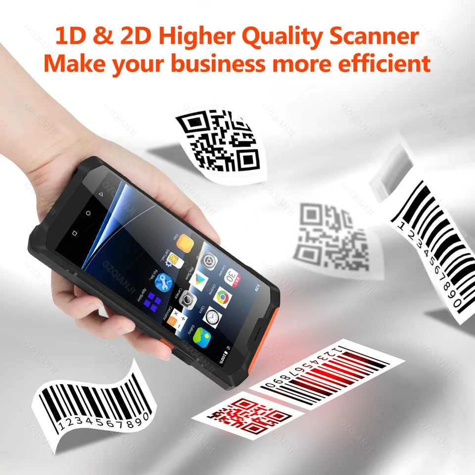 Rugged Android 11 Barcode Scanner | 4G/WiFi PDA Data Collector | 1D/2D QR, NFC - Thumbnail 2
