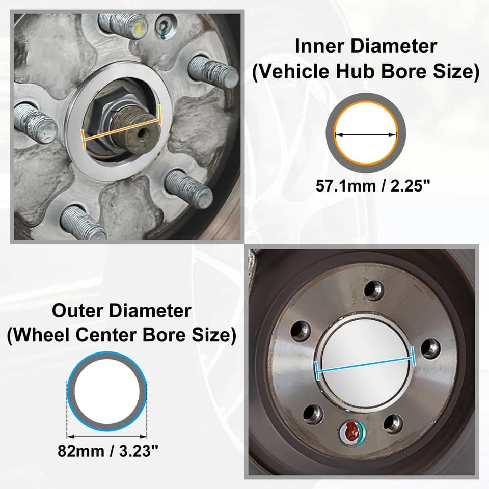 Wheel Spacers Rings | 82mm OD to 72.6mm ID | Hub Bore Adapters - Thumbnail 4
