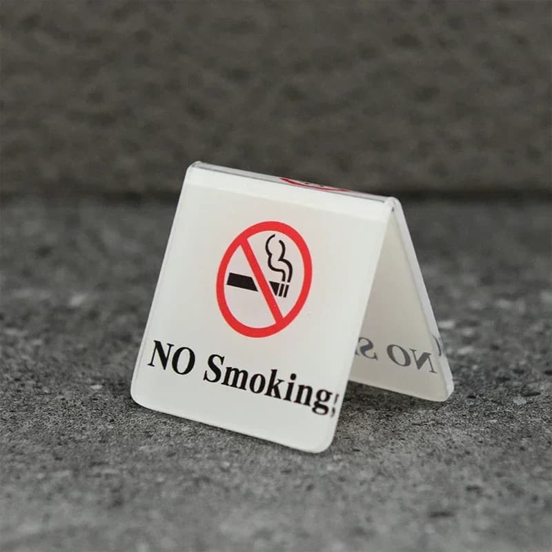 No Entry Table Sign | Clear Acrylic | Industrial Warning Plaque - Thumbnail 2