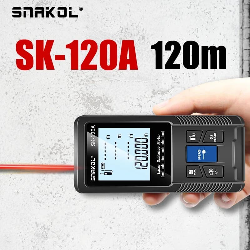 SNAKOL Laser Measure 40-120m | Digital Distance Meter | Portable Electronic Ruler - Thumbnail 5