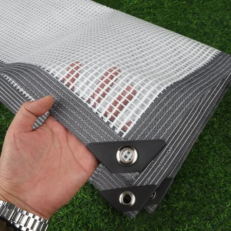 0.35mm PE Tarpaulin | Reinforced Scaffolding & Pergola Cover | Waterproof Plant Screen - Thumbnail 3