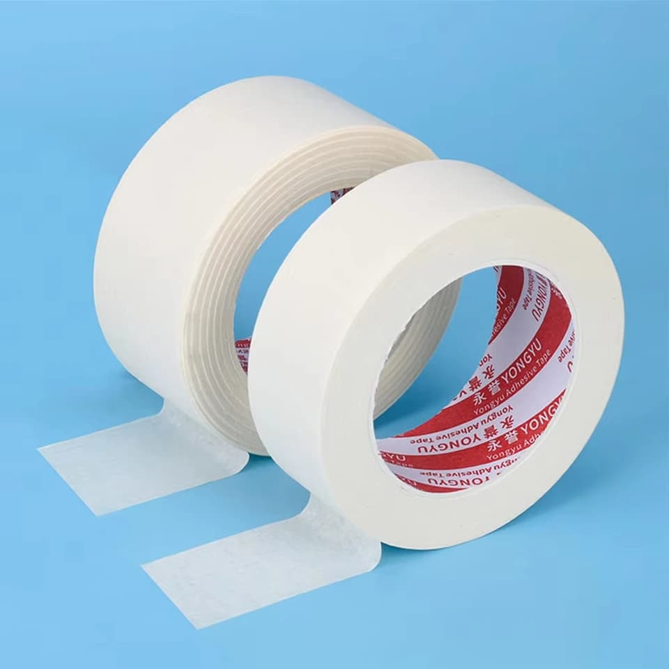 Masking Tape 50m White | Self-Adhesive Crepe Paper | Car Spray Paint & Decoration - Thumbnail 2