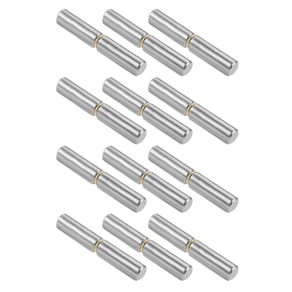 Heavy-Duty Gate Hinges | 12pc 12x80mm Set | Weldable Carbon Steel Barrel - Thumbnail 2