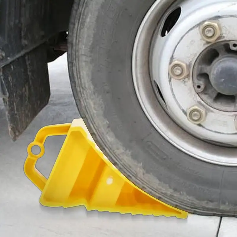 Wheel Chocks | Space-Saving Interlocking Design | Yellow Anti-Slip Pads - Thumbnail 3