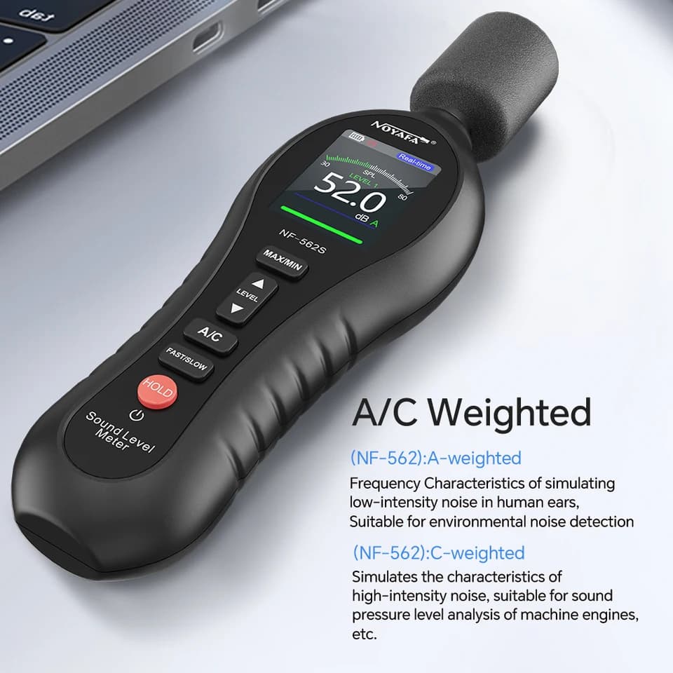 Decibel Meter NF-562S | High-Precision Digital Display | 30-130dB Noise Measurement - Thumbnail 5