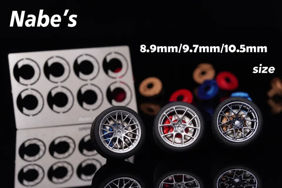 1/64 Scale Brake Pads and Rotors | Etched Metal Detail | 10.5mm Caliper Kit - Thumbnail 2