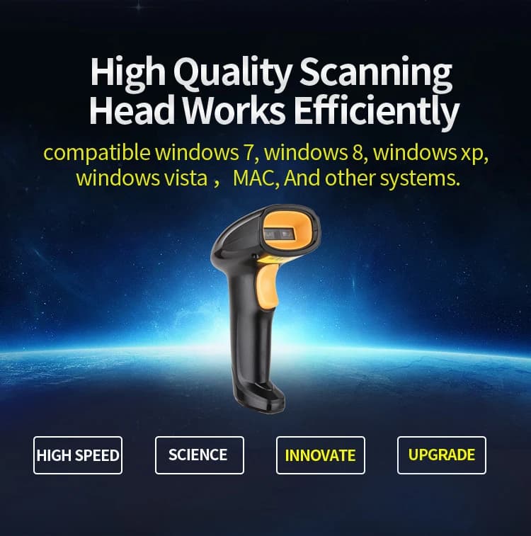 EV-J08 Barcode Scanner | 1D/2D Omnidirectional Desktop Reader | Auto-Sense for Retail - Thumbnail 5