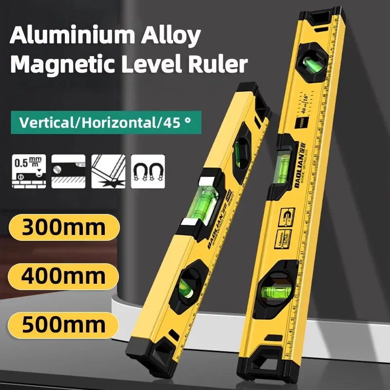 Spirit Level | Magnetic Aluminium Alloy | 30/40/50cm Lengths - Thumbnail 2