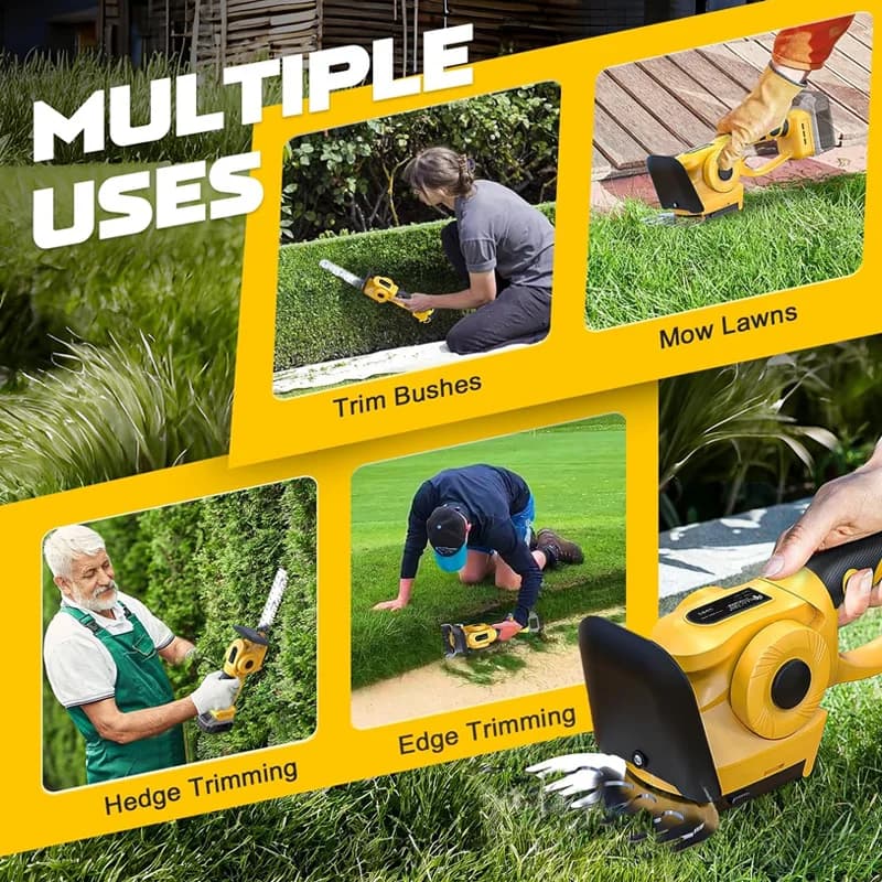Brushless Hedge Trimmer for DeWalt 20V | 2-in-1 Grass Shears | Cordless Garden Tool - Thumbnail 4