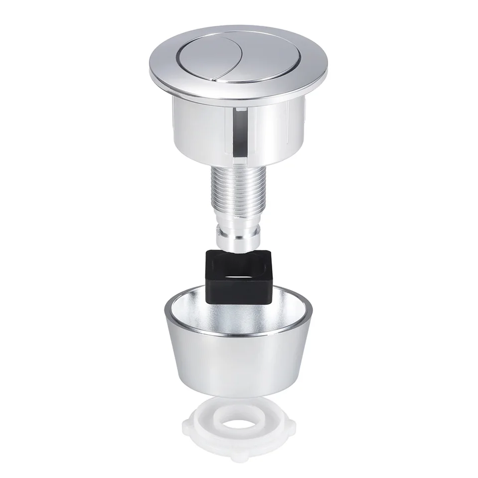 Toilet Siphon Dual Flush Button Kit | 20-40mm Cistern Lid Holes | Tank Repair - Thumbnail 4