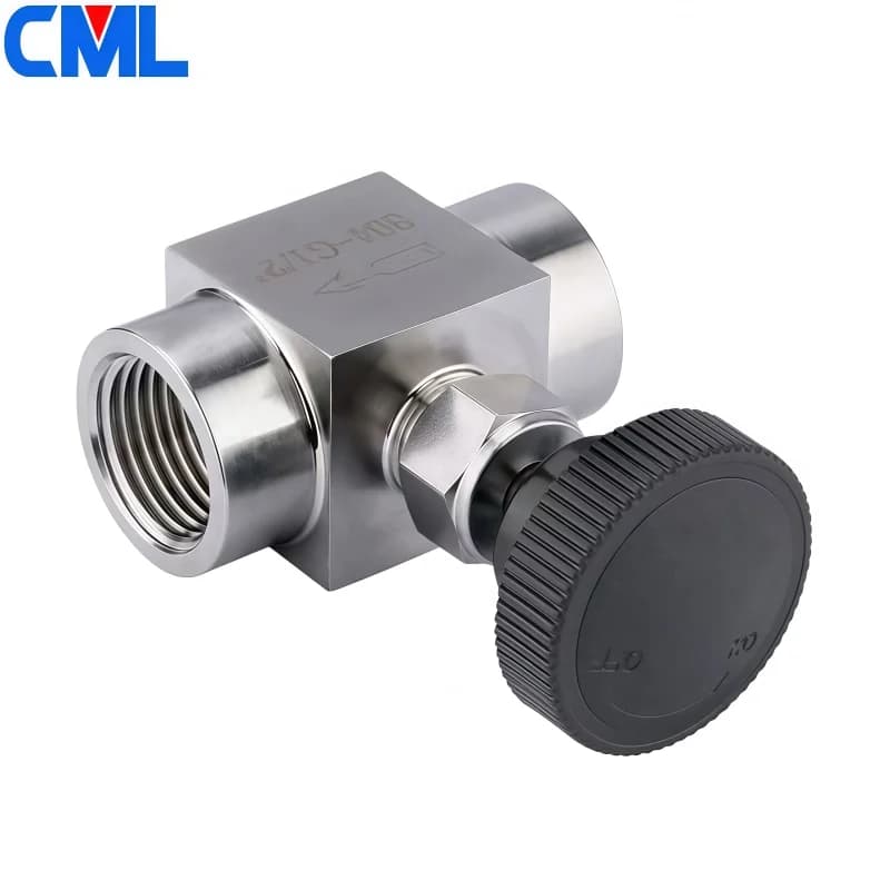 SS304 Stainless Steel Needle Valve | Tube OD 1/8"-1/2" | BSP Female Thread for Water, Gas, Oil - Thumbnail 5