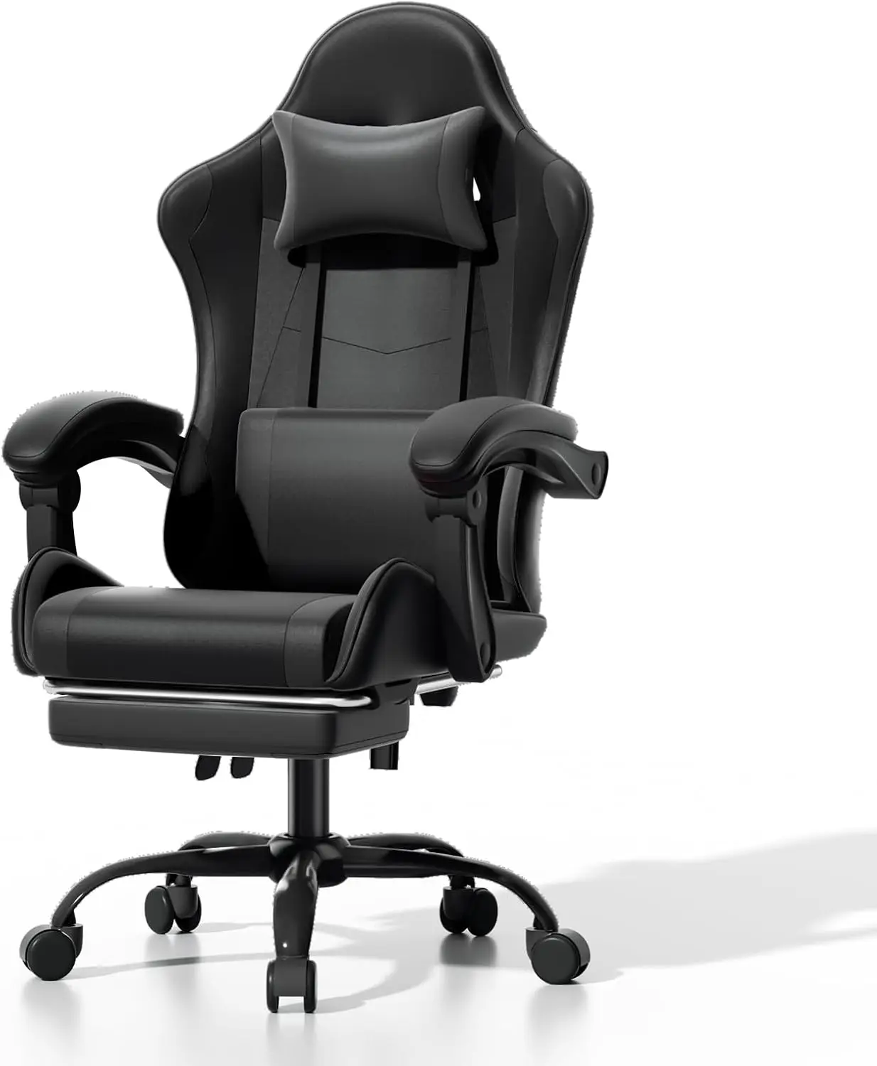 Gaming Chair, Ergonomic Gaming Chair with Footrest & Headres - Premium Home & Kitchen > Furniture with professional quality and features