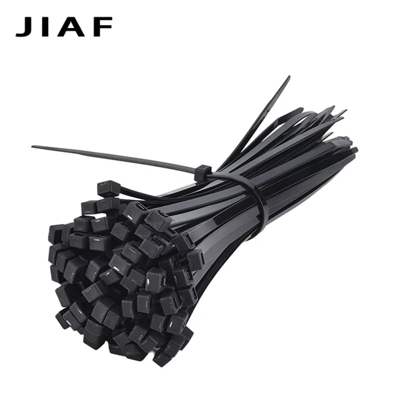 Self-Locking Cable Ties | 100pc Black Nylon Zip Straps | Wire Management - Thumbnail 3