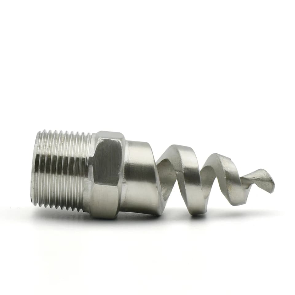 Stainless 304 Steel Spiral Cone Atomising Nozzle | Male Thread 1/4" - 1" | Cooling Tower Sprinkler - Thumbnail 6