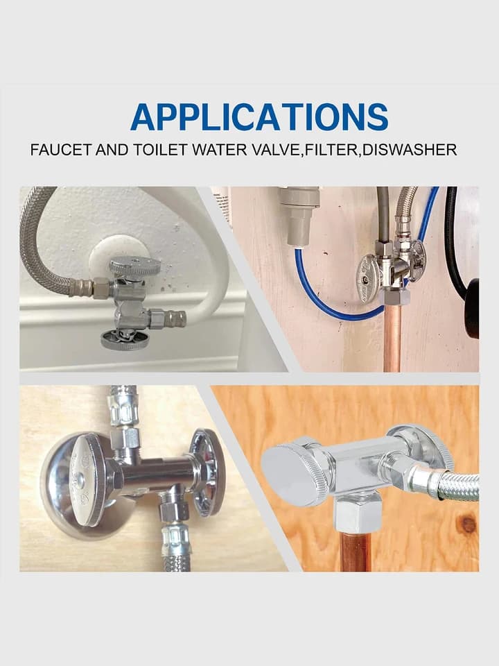 Float Valve Stop | 3/8" x 5/8" x 3/8" Comp. | 1/4 Turn Dual Handle 80407 - Thumbnail 6