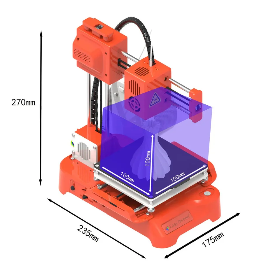 K7 Mini 3D Printer | 10x10x10cm Build | One-Key Printing - Thumbnail 4