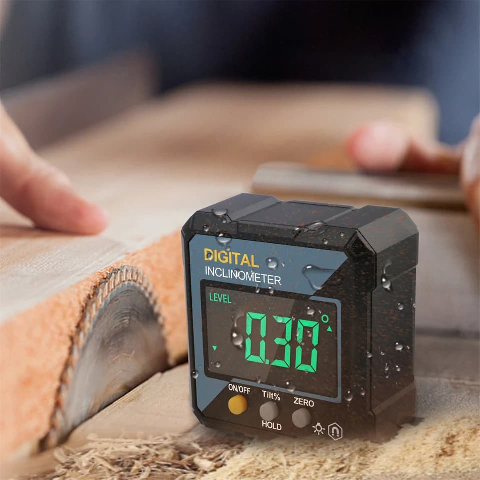 4-Sided Magnetic Digital Laser Level | Dual Laser Inclinometer | Angle Measuring Tool - Thumbnail 5