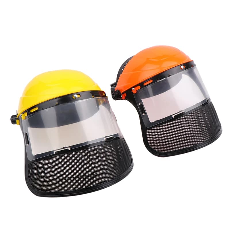 Safety Helmet | Full Face Mesh Mask Protection | Brush Cutter & Logging Work Gear - Thumbnail 2