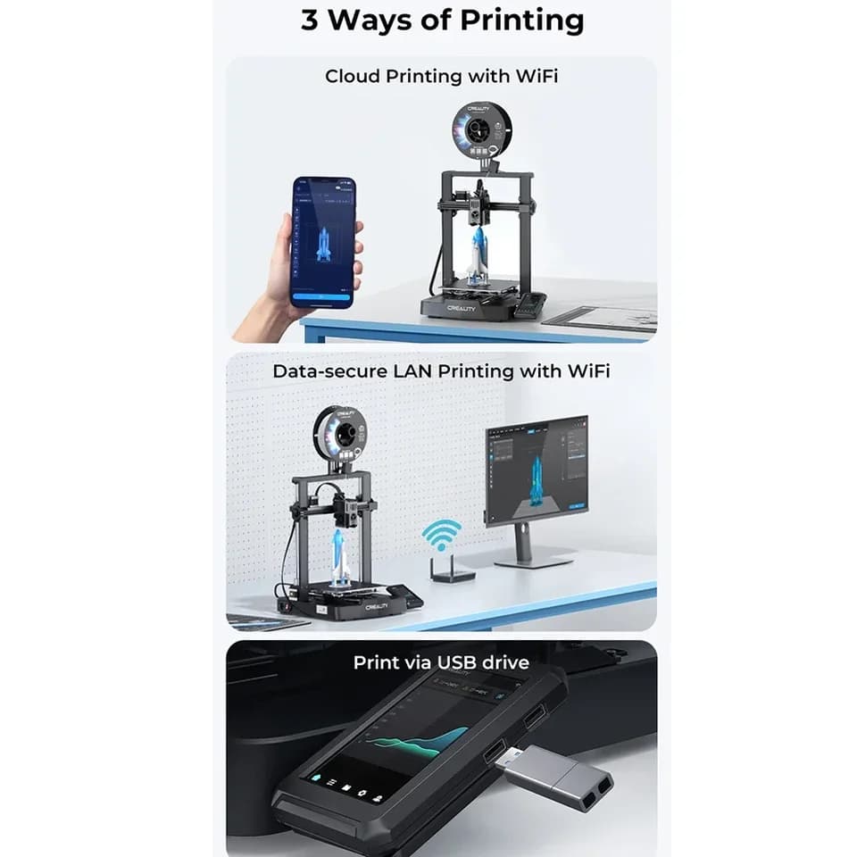 Creality Ender-3 V3 KE 3D Printer | 500mm/s Fast Printing | Smart Creality OS - Thumbnail 6