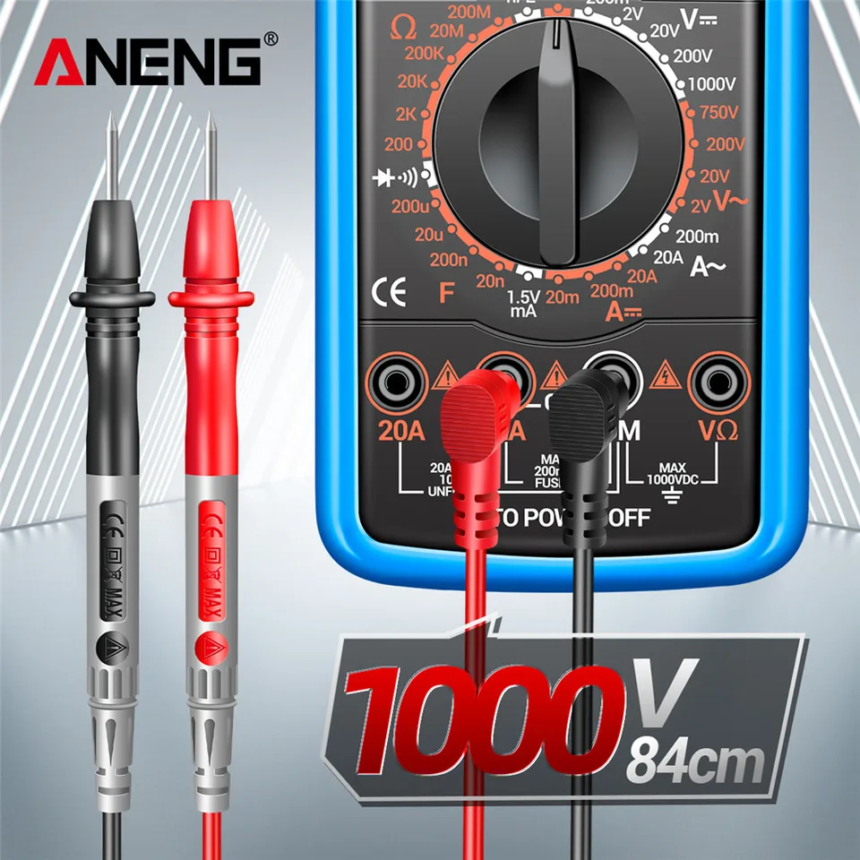 ANENG DT9205A-12 Multimeter | High Precision Digital Voltmeter | Electrician/DIY Tool - Thumbnail 4