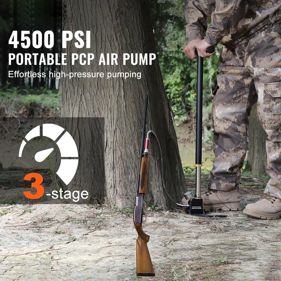 PCP Hand Pump for Air Con Condensate | 4500PSI High Pressure | Tyre & Kayak Inflation - Thumbnail 2