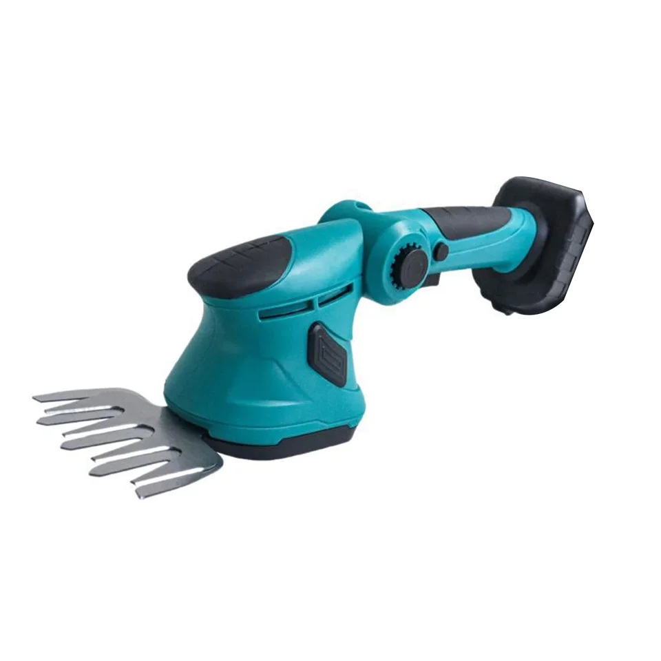 Cordless grass shear, a type of hedge trimmer, on a plain white background.
