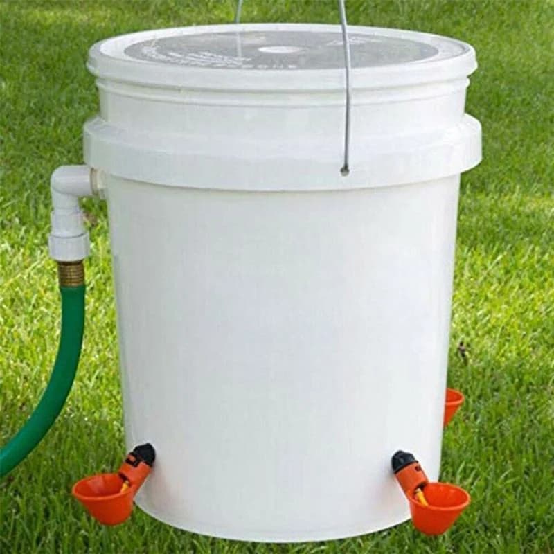 Feeder & Waterer Cups | Automatic Drinker System | 20pc Plastic Set - Thumbnail 7