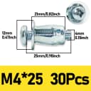 30pcs M4x25