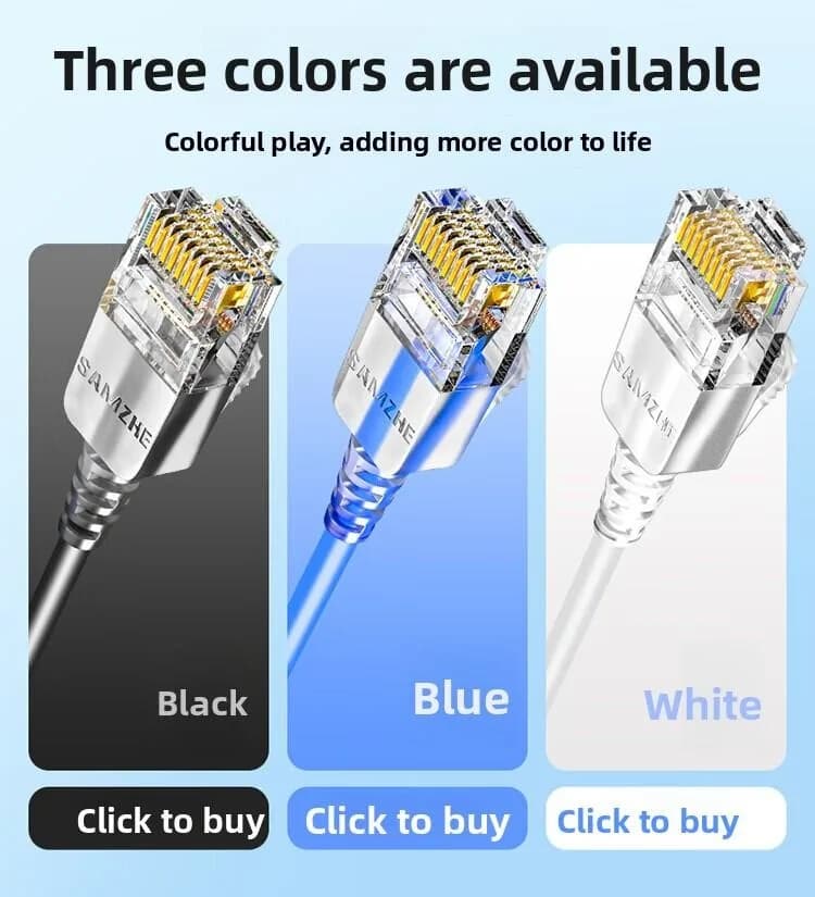Cat6A Ethernet Cable | UTP Patch Lead | Gigabit Network for PC & Router - Thumbnail 8