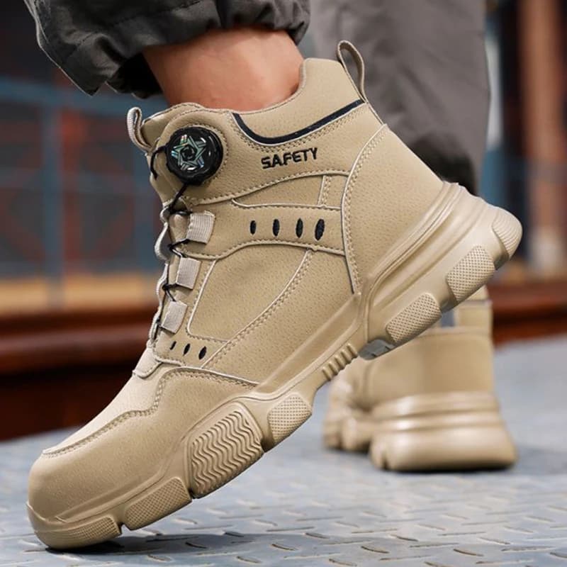 Steel Toe Safety Boots Men | Waterproof Puncture-Proof | Lightweight Industrial Rotary Buckle - Thumbnail 6