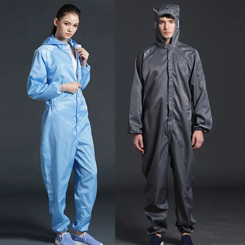 Unisex Protective Bib and Brace Overalls | Cleanroom & Food Industry | Dust-proof Paint Work - Thumbnail 2