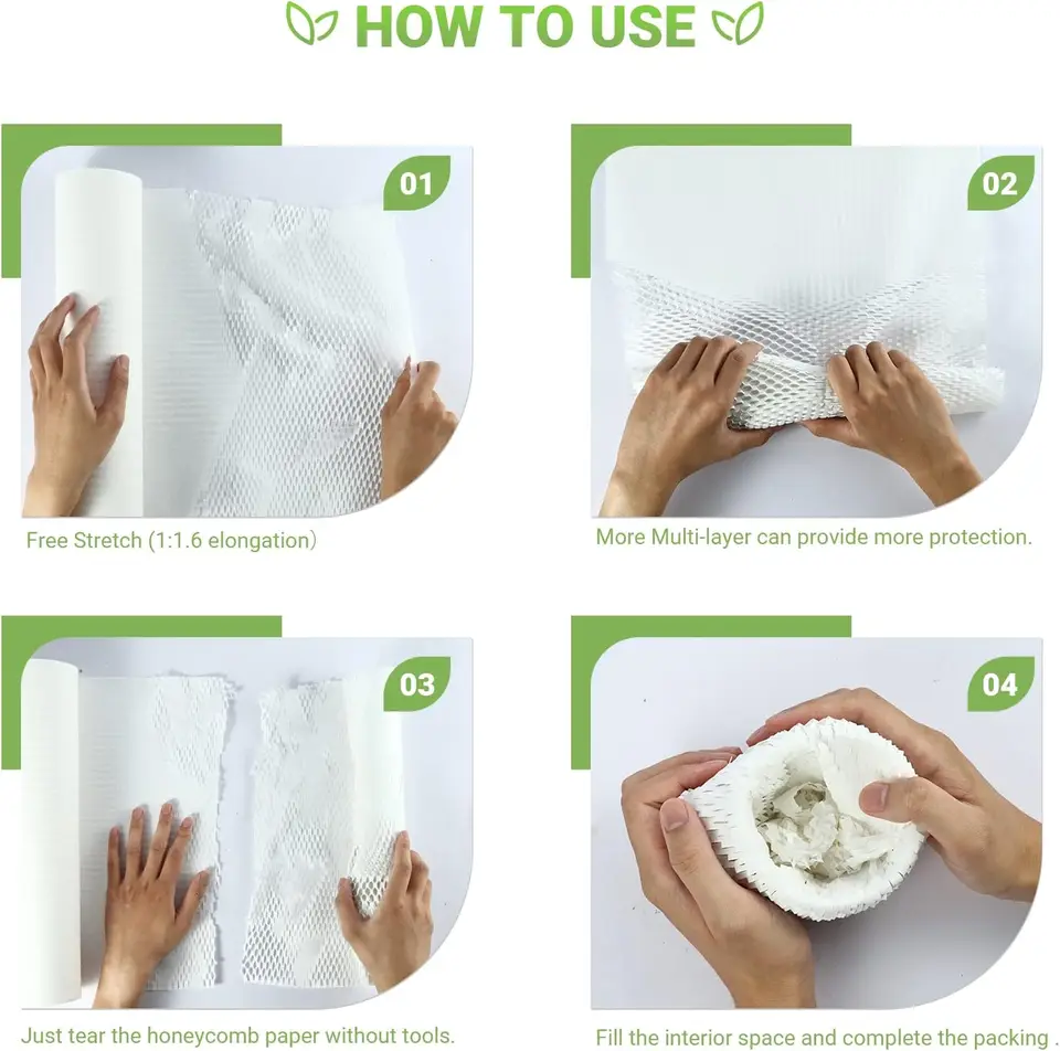 Eco-Friendly Bubble Wrap Roll Alternative | Honeycomb Cushioning | Moving Supplies - Thumbnail 4