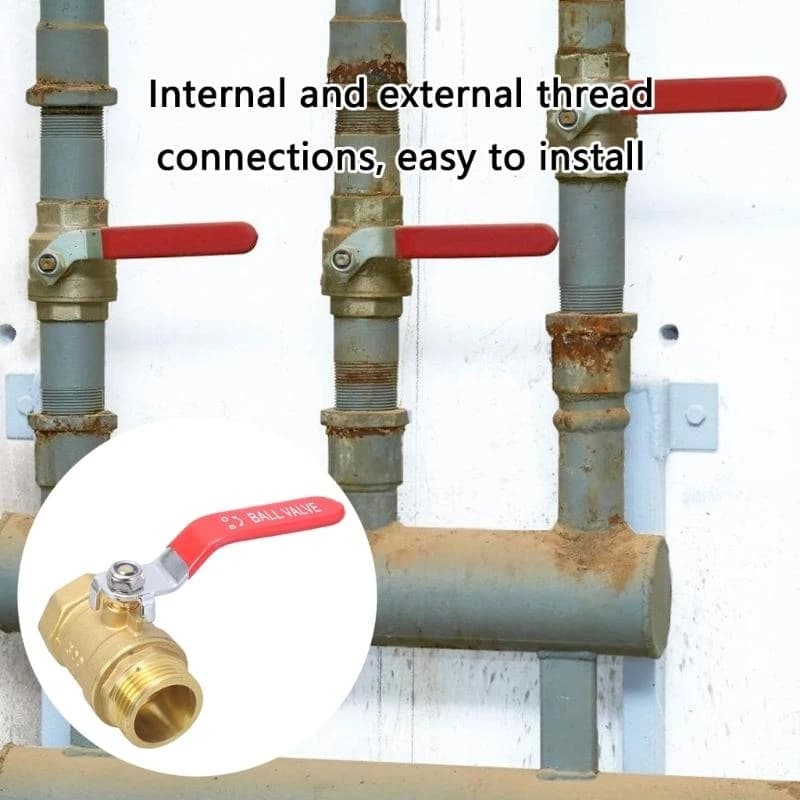Brass Gate Valve Valves | 1" Male/Female Thread | Water Pipe Fitting - Thumbnail 6