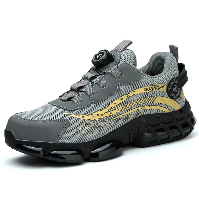 Safety Shoes Men | Steel Toe Work Boots | Lightweight Rotating Button - Thumbnail 6
