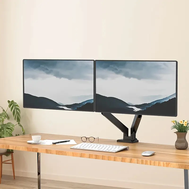 Dual Monitor Stand | 13-32" Screens, 180° Swivel | Home & Office Use - Thumbnail 4