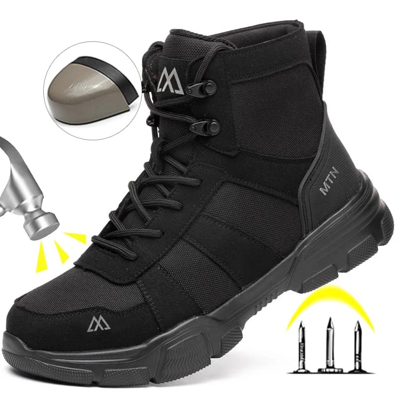 Men's Steel Toe Cap Boots | Indestructible Safety Footwear | Anti-Puncture Work Boots - Thumbnail 4
