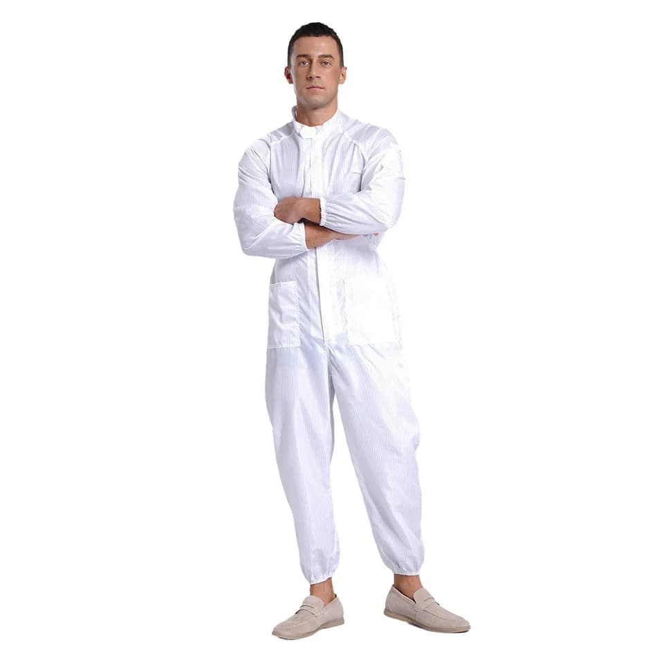 Full Hazmat Suit Coveralls | Anti-Static Front Zip | Workshop Worker Uniform - Thumbnail 4